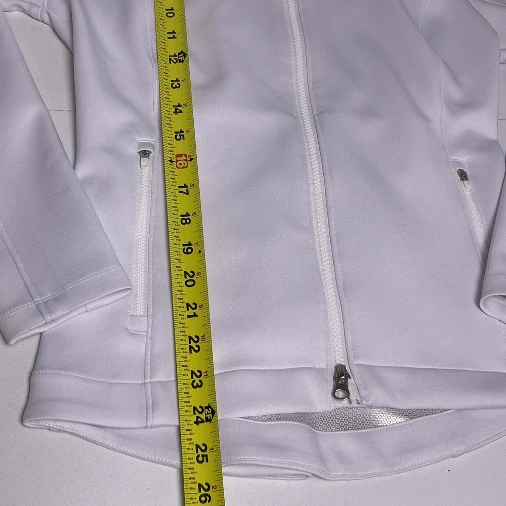 IBKUL Women's Small White Full Zip Jacket‎ Icefil Cooling UPF 50+ Mock Neck